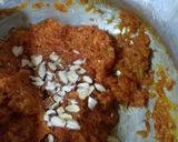 A picture of step 1 of Spiced custard carrot halwa roll.