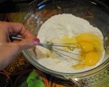 A picture of step 3 of My savoury bread (cake) نان زیتون با سبزیجات.