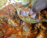 A picture of step 6 of Mutton biryani in electric rice cooker.