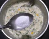 A picture of step 3 of Corn Palak Semolina Dhokla.