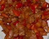 Foto langkah ke 6 dari resep Tumis Kulit Melinjo & Tempe Pedas.
