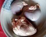 A picture of step 1 of Kidney/heart sauce.