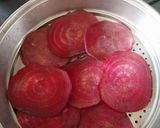 A picture of step 1 of Beet Sandwich bites.