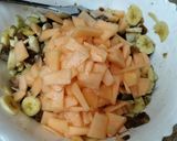 A picture of step 4 of Fruit chaat.🍎🍉🍐.