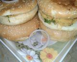 A picture of step 8 of Alu patty burger.