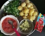 A picture of step 1 of Potato manchurian.