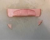 A picture of step 2 of Ham flower (Decoration idea for your lunchbox).