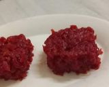 A picture of step 4 of Beetroot burfi.