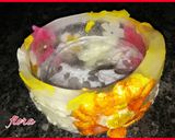A picture of step 6 of Flower ice bowl.