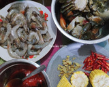 Foto langkah ke 1 dari resep Seafood ala-ala crazy crab (kepiting udang saus Padang).