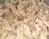 A picture of step 1 of Left over spicy roti savoury snacks for any time.