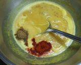 A picture of step 7 of Urad dal kofta in garlicky spinach gravy.