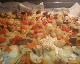 Foto del paso 2 de la receta: Salmón a la plancha con verduras asadas y espaguetis con trufa