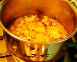 A picture of step 5 of Fig Red azuki beans (Karamani in Tamil) koottu rice.
