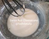 Swiss roll cheesecake (gluten-free & 2 telur)