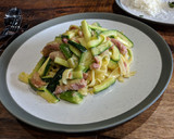 A picture of step 9 of Courgette & Pancetta Penne Carbonara.