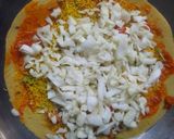 A picture of step 2 of Cheese Brust Masala Papad.