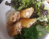 Hình bước làm 7 của món Bún chả giò tôm