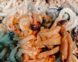 Foto langkah ke 7 dari resep 🍝Creamy Silken Tofu Peanut Butter Udon (broccoli, shiimeji mushrooms) | mie cream tahu kacang.