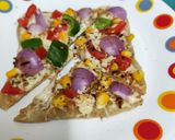 A picture of step 9 of Splash Of Colour ---- Traditional Festivities, Made Global, Pizza Paratha.
