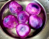 A picture of step 1 of Stir Fry Purple Yam - Purple Kand Vrat Sabzi.