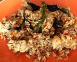 Foto del paso 8 de la receta Arroz con pollo y jamón curado con setas y tomate secos
