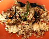 Foto del paso 8 de la receta: Arroz con pollo y jamón curado con setas y tomate secos