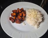 Foto del paso 4 de la receta: Tofu marinado crujiente con arroz