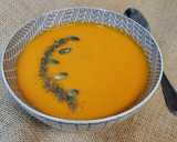Foto del paso 8 de la receta: Crema de zanahoria y puerro con pimientos asados