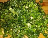 A picture of step 1 of Braised Spinach `and Potato.