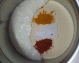 A picture of step 1 of Kanchipuram idlis.