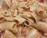 Foto del passaggio 6 della ricetta Paccheri con crema di gamberi