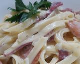A picture of step 9 of Fettuccine with White Sauce.