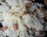 Hình bước làm 2 của món Trứng cuộn cơm