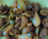 A picture of step 5 of Chilli Mushroom.