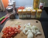 A picture of step 1 of Shakshouka.