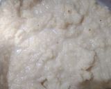 A picture of step 2 of Basbousa/ Harissa.