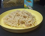 Foto langkah ke 5 dari resep Spaghetti Carbonara praktis tanpa telur.