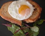A picture of step 3 of Croque Monsieur with a simple side salad. And a croque madame for the ladies.
