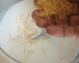 A picture of step 3 of Rice and Sevayan Kheer.