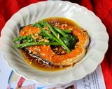 Hình bước làm 2 của món Cá hồi sốt nước tương