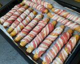 Baconba tekert virsli recept fázis 1 fotója