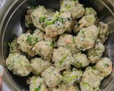 A picture of step 2 of (Shivratri) Green stuffed pattice.