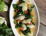 Foto langkah ke 2 dari resep Tumis Nai Bai a.k.a Curly Dwarf Pakchoi.