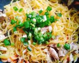 蒜香甜蝦鯖魚偽義大利麵的食譜步驟4照片