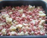 Une image de l'étape 2 de Gratin de chou-fleur au jambon.