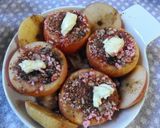 Foto del paso 2 de la receta: Manzanas horneadas con crocante de almendras al oporto