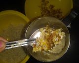 A picture of step 6 of Sooji Sweet puttu.