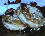 A picture of step 5 of Dry Fruits Gulkand Baklava....Mediterranean dessert.