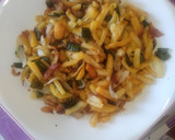 Foto del paso 10 de la receta: Kebab con acompañamiento de patatas, cebolla y pimientos